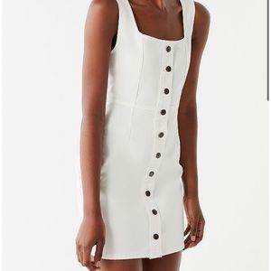 White Denim Button Down Dress